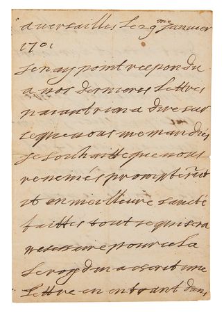 Lot #128 King Louis XIV Autograph Letter Signed - Image 1