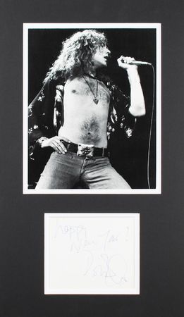 Lot #486 Led Zeppelin: Robert Plant Signature - Image 1