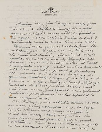 Lot #635 Jim Thorpe Archive for His Unpublished Autobiography - Image 2