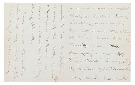 Lot #332 Louisa May Alcott: Corresponding with her publisher, Louisa May Alcott adds a subtitle to Little Women: 