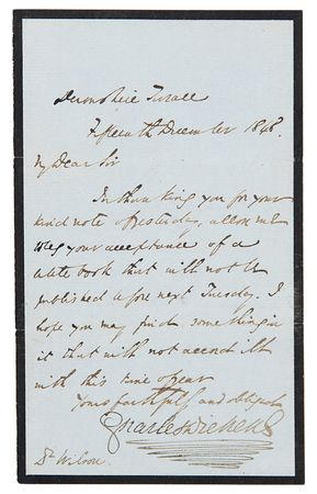 Lot #339 Charles Dickens Autograph Letter Signed - Image 1
