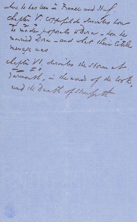 Lot #338 Charles Dickens Handwritten Outline for 'David Copperfield' - Image 2