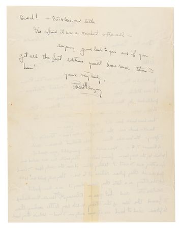 Lot #349 Ernest Hemingway: Hemingway on collecting Hemingway: 