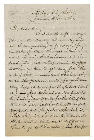 Lot #380 William Cullen Bryant: On the threshold of the Civil War: 