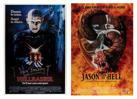 Lot #578 Horror: Doug Bradley and Kane Hodder (2) Signed Posters - Image 1