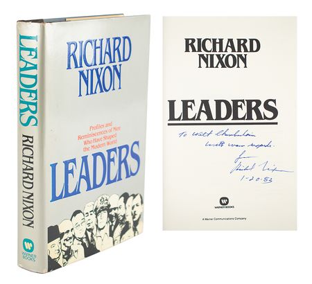 Lot #53 Richard Nixon Signed Book Presented to Wilt Chamberlain - Image 1