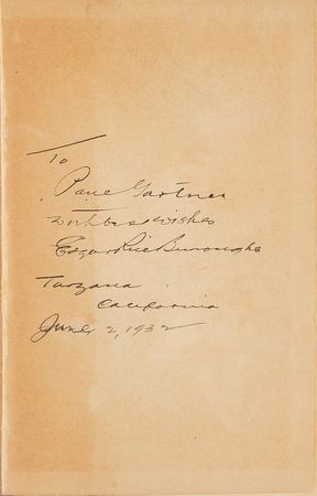 Lot #382 Edgar Rice Burroughs Signed Book - Image 2