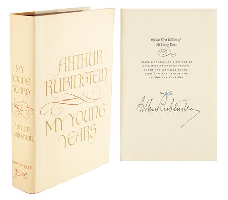 Lot #450 Arthur Rubinstein Signed Book - Image 1