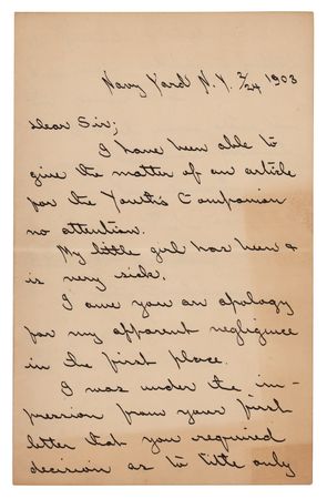 Lot #190 Robert E. Peary Autograph Letter Signed - Image 1