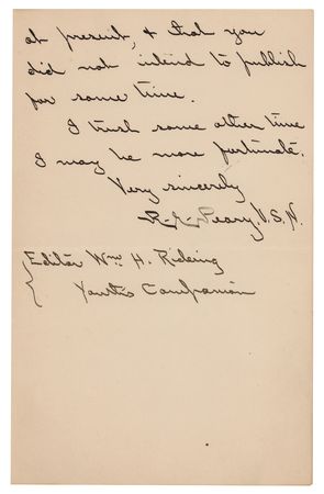 Lot #190 Robert E. Peary Autograph Letter Signed - Image 2