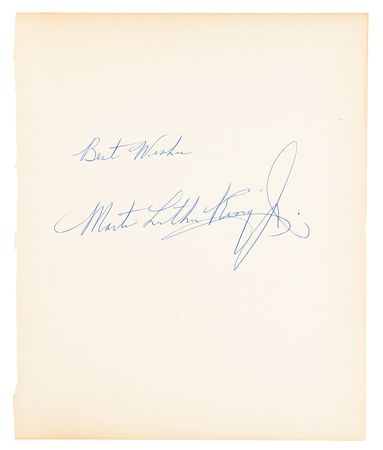Lot #91 Martin Luther King, Jr. Signature - Image 1