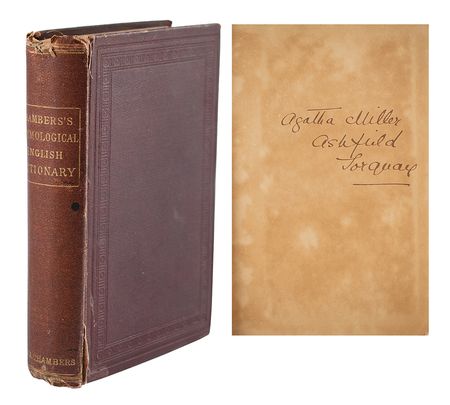Lot #335 Agatha Christie: Personal dictionary used by the best-selling fiction writer of all time—