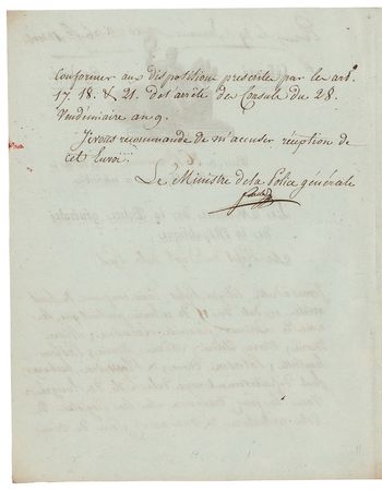 Lot #239 Joseph Fouche Document Signed - Image 2