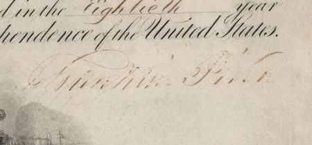Lot #8 Franklin Pierce Document Signed as President - Image 2