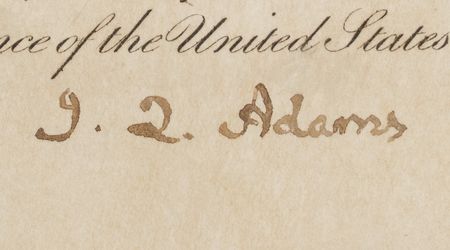 Lot #5 John Quincy Adams Document Signed as President - Image 2