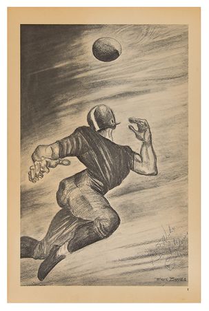 Lot #642 Ernie Barnes Twice-Signed Lithograph Suite: 'A Portfolio of Football Art' - Image 1