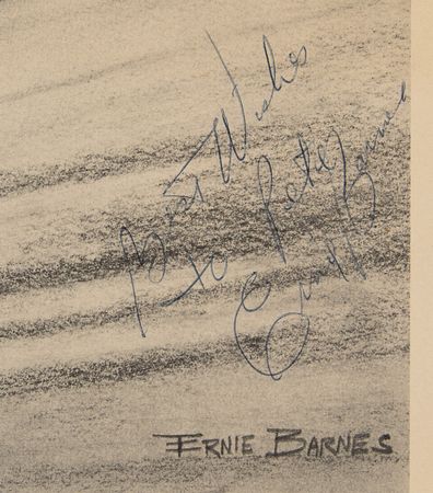 Lot #642 Ernie Barnes Twice-Signed Lithograph Suite: 'A Portfolio of Football Art' - Image 2