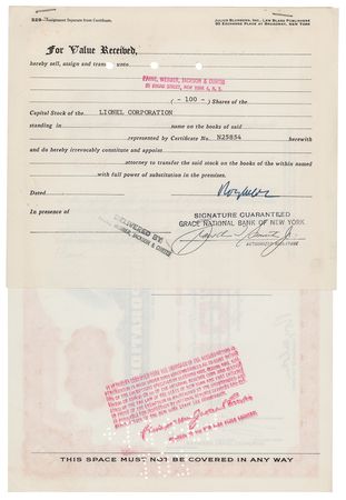 Lot #153 Roy Cohn Document Signed - Image 1