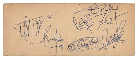 Lot #444 Rolling Stones Signatures (August 1964) - Image 1