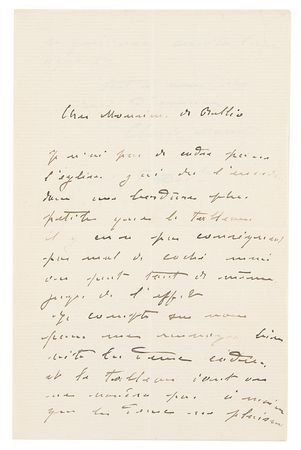 Lot #307 Claude Monet Autograph Letter Signed - Image 1