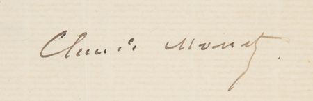 Lot #307 Claude Monet Autograph Letter Signed - Image 3