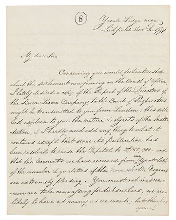 Lot #125 William Wilberforce Letter Signed - Image 1