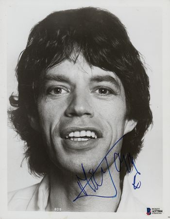 Lot #498 Rolling Stones: Mick Jagger Signed Photograph - Image 1