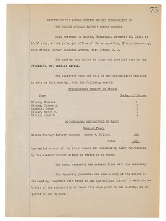 Lot #105 Thomas Edison Document Signed - Image 3
