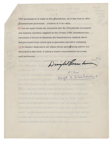 Lot #20 Dwight D. Eisenhower Typed Manuscript Signed - Image 3