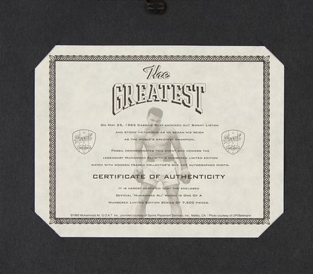 Lot #638 Muhammad Ali Signed Commemorative Watch Set - Image 4