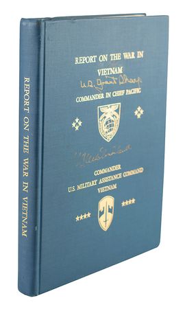 Lot #246 Vietnam War: William Westmoreland and U.S. Grant Sharp, Jr. Signed Book - Image 1