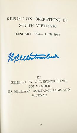 Lot #246 Vietnam War: William Westmoreland and U.S. Grant Sharp, Jr. Signed Book - Image 4