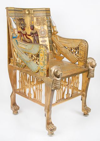 Lot #525 Paramount Pictures 'King Tutankhamun' Egyptian Revival Prop Chair - Image 1