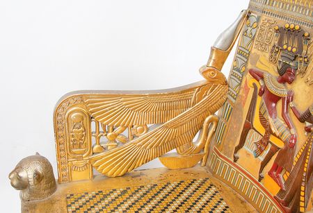 Lot #525 Paramount Pictures 'King Tutankhamun' Egyptian Revival Prop Chair - Image 12