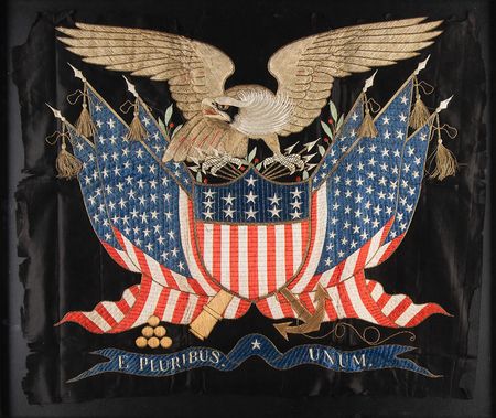 Lot #141 American Trapunto Banner Circa 1900 Trapunto Banner - Image 2