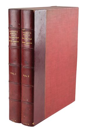 Lot #274 Pierre Pouchot: Memoir Upon the Late War in North America: Ultra-rare oversized edition of a primary source account of the French and Indian War?one of seven quarto copies on Whatman's paper - Image 1