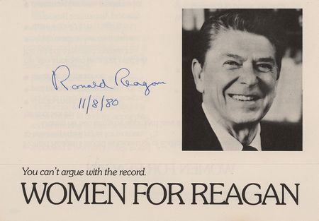 Lot #64 Ronald Reagan Signed Brochure as President-Elect - Image 1
