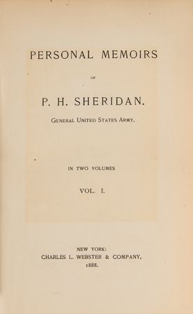Lot #275 Philip H. Sheridan: Personal Memoirs of P. H. Sheridan Book - Image 3