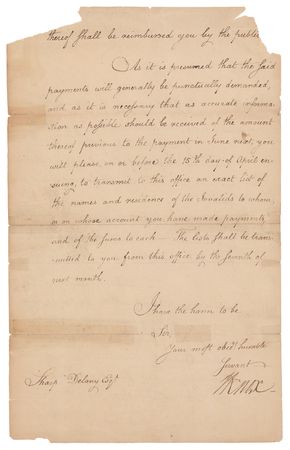 Lot #221 Henry Knox Letter Signed - Image 1