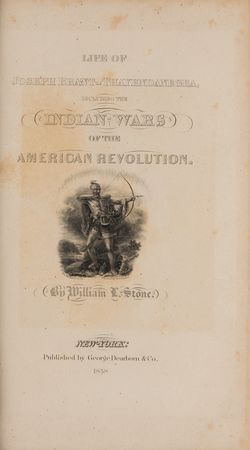 Lot #277 William L. Stone: Life of Joseph Brant-Thayendanegea Book - Image 3