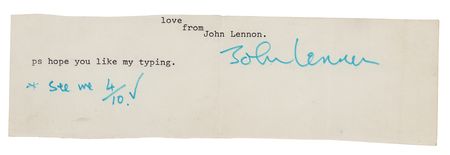 Lot #437 Beatles: John Lennon Signature - Image 1