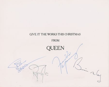 Lot #443 Queen Signed 1984 Christmas Card - Image 1