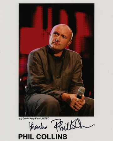 Lot #473 Phil Collins Signed Photograph