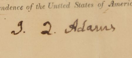Lot #6 John Quincy Adams Document Signed as Secretary of State - Image 2