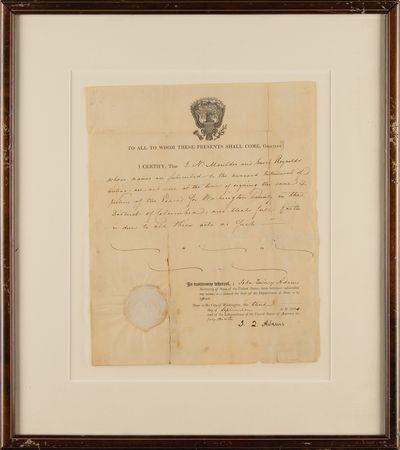 Lot #6 John Quincy Adams Document Signed as Secretary of State - Image 3