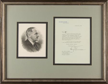 Lot #19 Harry S. Truman Typed Letter Signed as President - Image 1