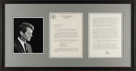 Lot #87 Robert F. Kennedy: RFK begins plans on the John F. Kennedy Memorial Library 