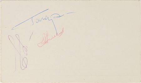 Lot #290 Cosmonauts Signed Invitation Card: Yuri Gagarin, Valery Bykovsky, and Andriyan Nikolayev  - Image 2