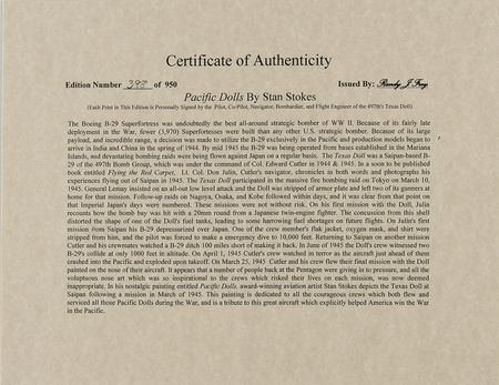 Lot #230 Aviation and Military (10) Art Prints Signed by Stan Stokes and James Dietz  - Image 3