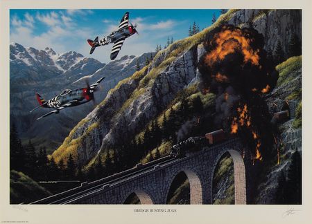 Lot #230 Aviation and Military (10) Art Prints Signed by Stan Stokes and James Dietz  - Image 7
